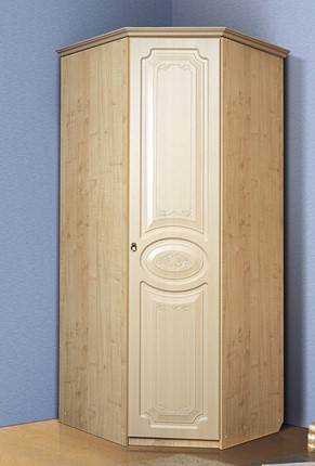 Распашной шкаф угловой Ивушка-5, цвет Дуб беленый в Норильске - изображение