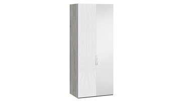 Шкаф для одежды Эмбер СМ-348.07.005 R (Дуб Гамильтон/Белый глянец) в Норильске
