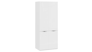 2-створчатый шкаф Глосс СМ-319.07.211 (Белый глянец/Стекло) в Норильске