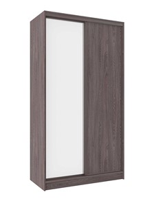 Шкаф 1200 Домашний Зеркало/ЛДСП, Ясень Анкор темный в Норильске