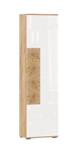 Шкаф одностворчатый Фиджи с декоративными накладками 659.300, Дуб Золотой/Белый в Норильске