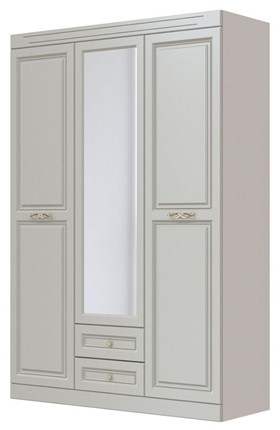 Шкаф трехдверный в спальню Олимп ШР-3 (Фисташковый) 1 зеркало в Красноярске - изображение