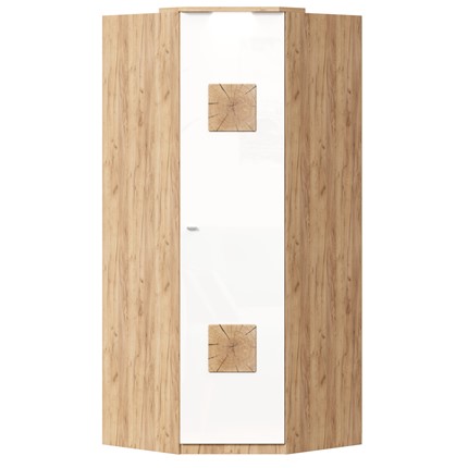 Шкаф угловой 45 с декоративной накладкой Фиджи, 659.248, белый в Красноярске - изображение
