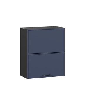 Шкаф кухонный горизонтальный 600 комбинированный Индиго ЛД 298.970.000.167, Чёрный/Тёмно-синий в Норильске