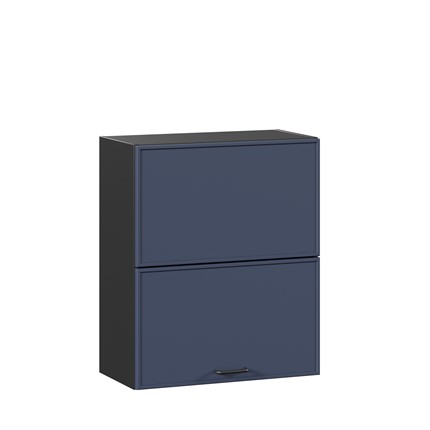 Шкаф кухонный горизонтальный 600 комбинированный Индиго ЛД 298.970.000.167, Чёрный/Тёмно-синий в Красноярске - изображение