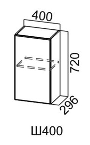 Кухонный шкаф Модус, Ш400/720, галифакс в Норильске