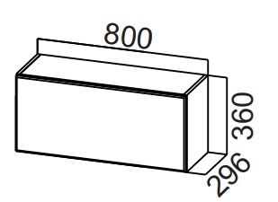 Шкаф кухонный настенный Стайл, ШГ800/360 горизонтальный, МДФ в Норильске