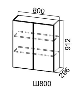 Кухонный навесной шкаф Модус, Ш800/912, галифакс в Норильске
