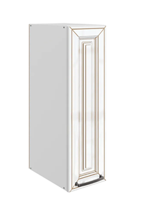 Шкаф на кухню Атланта L200 H720 (1 дв. гл.) эмаль (белый/белый глянец патина золото) в Норильске
