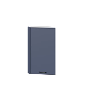 Навесной кухонный шкаф окончание Индиго ЛД 298.690.000.118, Белый/Тёмно-синий в Норильске