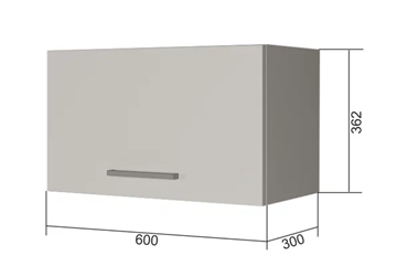 Шкаф настенный В360, Белое гладкое Ламарти/Антрацит в Норильске