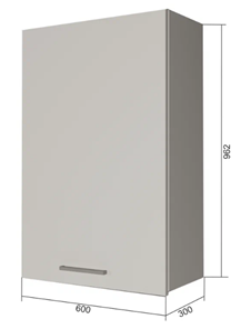 Кухонный шкаф В9 60, Сатин/Белый в Норильске