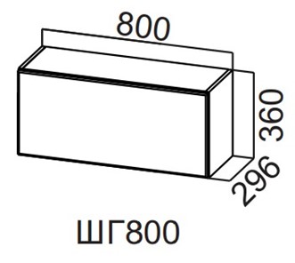 Навесной кухонный шкаф Вельвет ШГ800/360 в Норильске