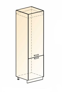 Шкаф-пенал под холодильник Бостон L600 (2 дв. гл.) в Красноярске
