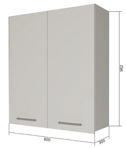 Кухонный шкаф ВС9 80, МДФ Софт бирюза/Белый в Норильске