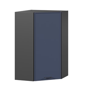 Шкаф кухонный угловой высокий Индиго ЛД 298.620.000.159, Чёрный/Тёмно-синий в Норильске