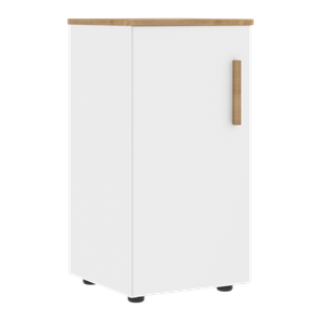 Низкий шкаф колонна с левой дверью FORTA Белый-Дуб Гамильтон FLC 40.1 (L) (399х404х801) в Норильске