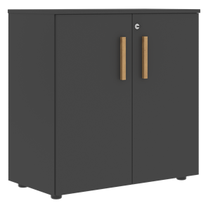 Низкий шкаф широкий с малыми дверцами FORTA Черный Графит FLC_80.1_Z__grafit.png FLC 80.1(Z) (798х404х801) в Норильске