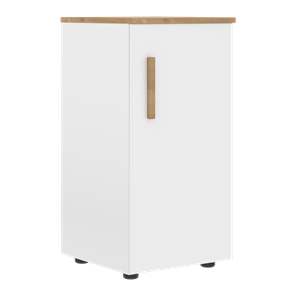 Шкаф колонна низкий с глухой правой дверью FORTA Белый-Дуб Гамильтон FLC 40.1 (R) (399х404х801) в Норильске