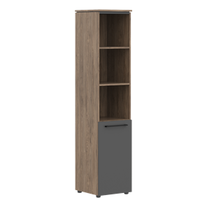 Шкаф колонна высокая с глухой малой дверью MORRIS TREND Антрацит/Кария Пальмира MHC 42.5 (429х423х1956) в Норильске