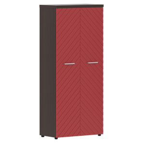 Шкаф TORR LUX TLHC 85.1 с глухими дверьми и топом 854х452х1958 Венге Магия/ Красный в Красноярске