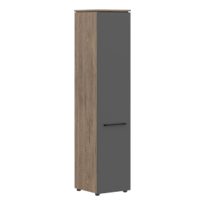Шкаф колонка  высокий с глухой дверью MORRIS TREND Антрацит/Кария Пальмира MHC 42.1 (429х423х1956) в Норильске