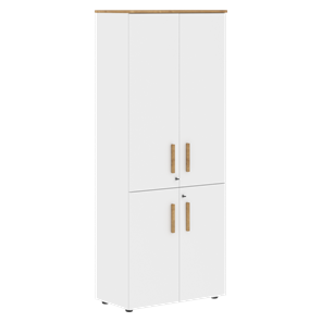 Шкаф с глухими средними и малыми дверьми FORTA Белый-Дуб Гамильтон FHC 80.3(Z) (798х404х1965) в Красноярске - предосмотр