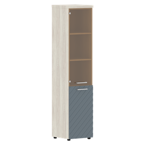 Шкаф TORR LUX TLHC 42.2 R колонка комбинированная с топом 435х452х1958 Сосна Эдмонт/ Серо-голубой в Красноярске