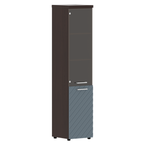 Шкаф TORR LUX TLHC 42.2 R колонка комбинированная с топом 435х452х1958 Венге/Серо-голубой в Красноярске