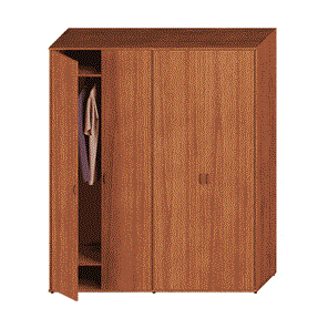 Шкаф комбинированный высокий Престиж, одежда/закрытый, темный орех, 175x46x203, Исп.59 в Красноярске