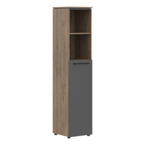 Шкаф высокий колонна со средней дверью MORRIS TREND Антрацит/Кария Пальмира MHC 42.6 (429х423х1956) в Норильске