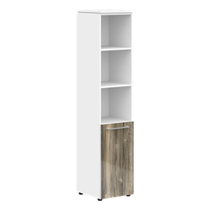 Шкаф высокий MORRIS  Дуб Базель/ Белый MHC 42.5  (429х423х1956) в Норильске