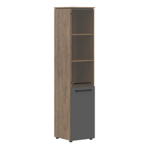 Шкаф колонка комбинированная MORRIS TREND Антрацит/Кария Пальмира MHC  42.2 (429х423х1956) в Норильске