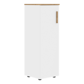 Средний шкаф колонна с левой дверью FORTA Белый-Дуб Гамильтон  FMC 40.1 (L) (399х404х801) в Норильске
