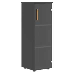 Шкаф колонна средний со стеклянной правой дверью FORTA Черный ГрафитFMC 40.2 (R) (399х404х801) в Норильске