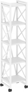 Стеллаж подкатной Loft VR.L-MST.K-5.4, Белый/Белый металл в Норильске