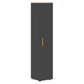 Шкаф колонна высокий с глухой дверью FORTA Графит-Дуб Гамильтон   FHC 40.1 (L/R) (399х404х1965) в Красноярске