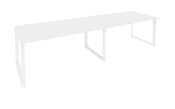 Офисный стол для переговоров O.MO-PRG-2.4 Белый/Белый бриллиант в Норильске