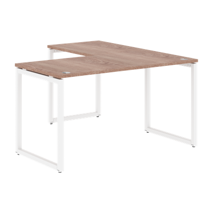 Письменный стол угловой левый XTEN-Q Дуб-сонома- белый XQCT 1415 (L) (1400х1500х750) в Красноярске - изображение