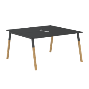 Переговорный стол FORTA Черный Графит-Черный Графит-Бук  FWST 1313 (1380x1346x733) в Норильске