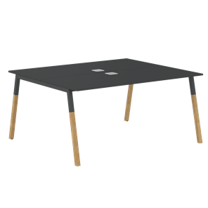 Переговорный стол FORTA Черный Графит-Черный Графит-Бук FWST 1513 (1580x1346x733) в Норильске