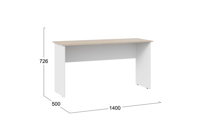 Офисный стол Тип 14, 1400 (Дуб Сонома/Белый Ясень) в Норильске - изображение 2