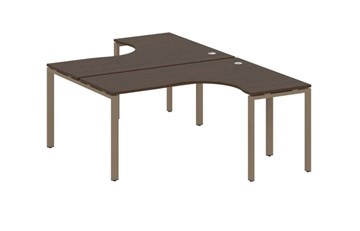 Офисный стол на металлокаркасе Metal System БП.РАС-СА-2.4 Венге/Мокко в Норильске