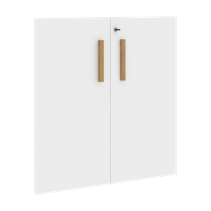 Низкие двери для шкафов с замком FORTA Белый FLD 40-2(Z) (794х18х766) в Красноярске