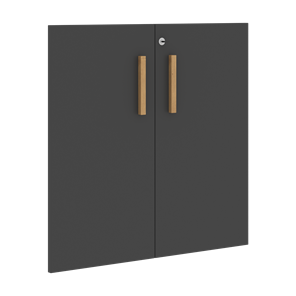 Двери для шкафов низкие с замком FORTA Черный ГрафитFLD 40-2(Z) (794х18х766) в Красноярске