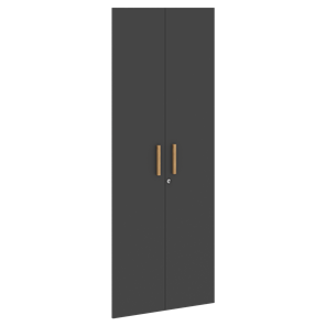 Двери для шкафов высокие с замком FORTA Черный Графит FHD 40-2(Z)  (794х18х1932) в Красноярске
