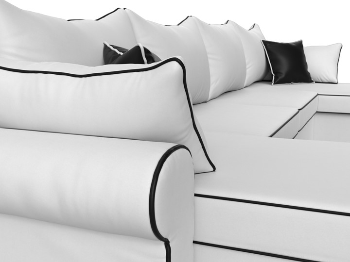 П-образный диван Элис, Белый (экокожа) в Норильске - изображение 5