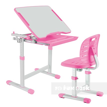 Парта растущая + стул Piccolino III Pink в Норильске - изображение
