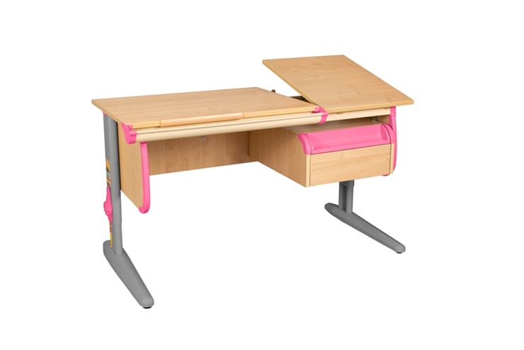 Детский стол-трансформер 1/75-40 (СУТ.25) + Tumba 1 Бежевый/Розовый/Ниагара в Норильске - изображение 2