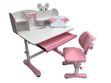 Растущий стол и стул Carezza Pink FUNDESK в Красноярске - предосмотр